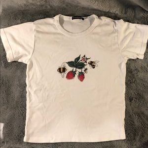 Brandy Melville Bee and Strawberry Top
